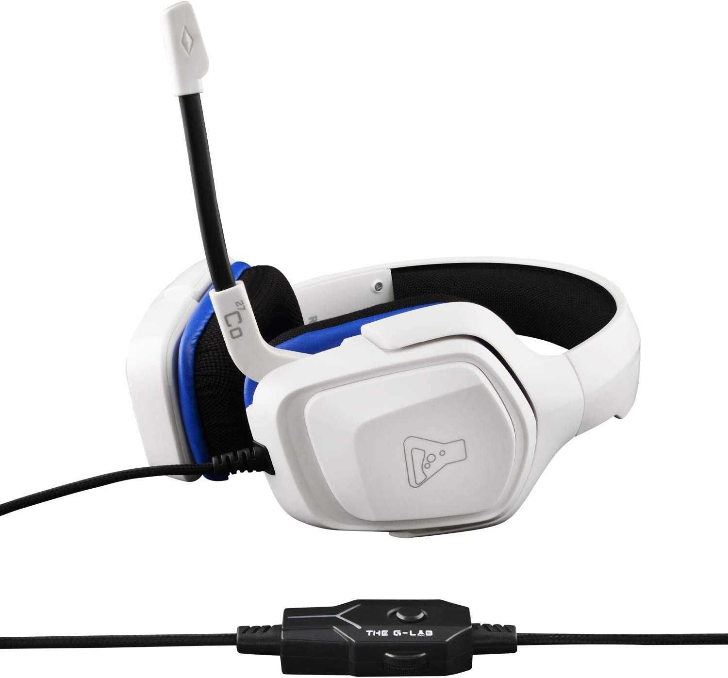 THE G-LAB KORP Cobalt słuchawki dla graczy białe PC XBOX PS4 PS5