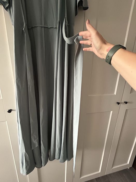 Sukienka maxi H&M - długa - kopertowa - szmizjerka - rozmiar L 40