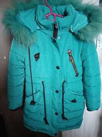 Зимняя куртка для девочки на возраст 7-9 лет