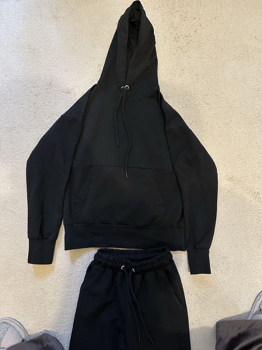 Спортивний костюм базовий чорний з худі