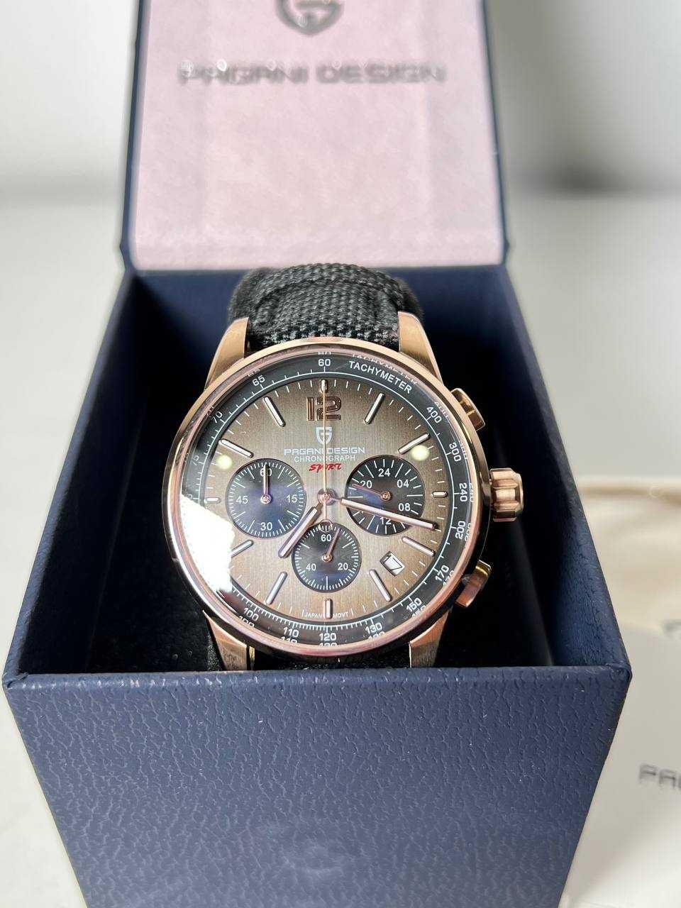 Часы Pagani Design YS008 Rose Gold-Brown, 41 mm