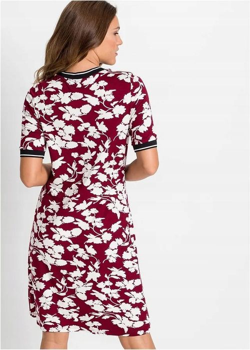 B.P.C sukienka dżersejowa z nadrukiem 32/34.