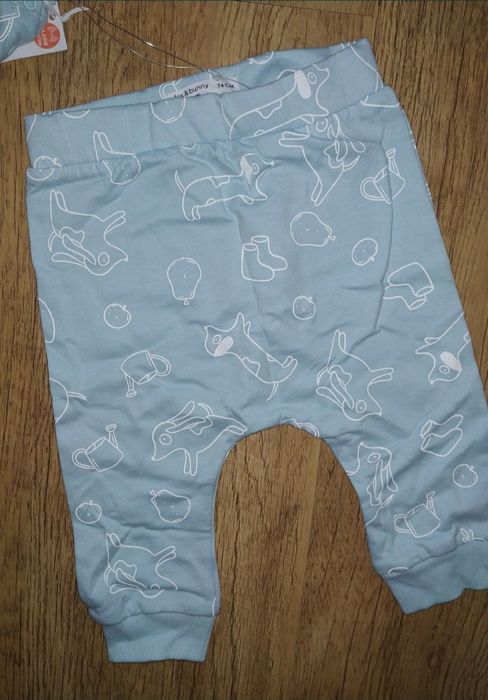 Komplet niemowlęcy, bluzka i spodnie rozm. 74