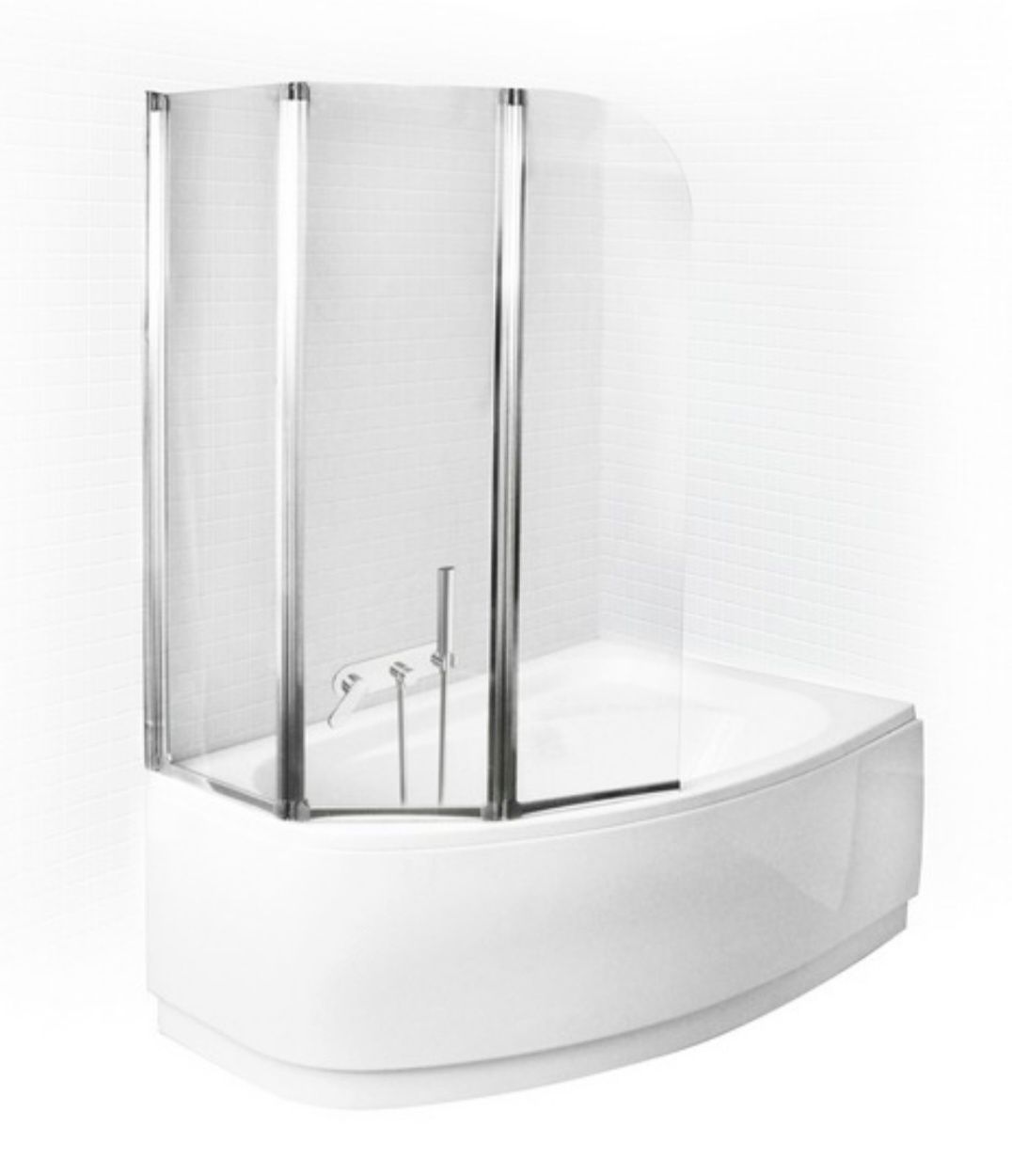 Szklany parawan kabina prysznicowa  na wannę narożną lub prostokątną