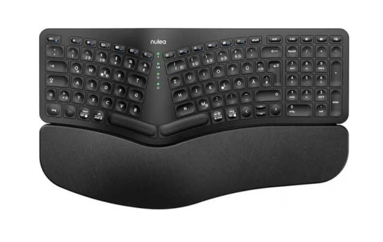 Nulea RT05 bezprzew. ergonomiczna klawiatura,dzielona QWERTZ NIEMIECKA