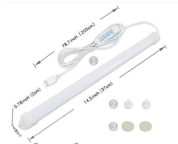 LED светильник лампа USB   (37 см)