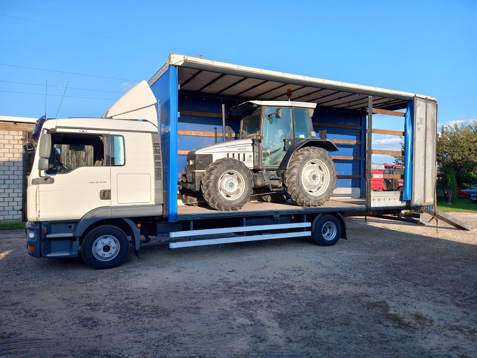 Transport maszyn rolniczych budowlanych pomoc drogowa laweta, solówka