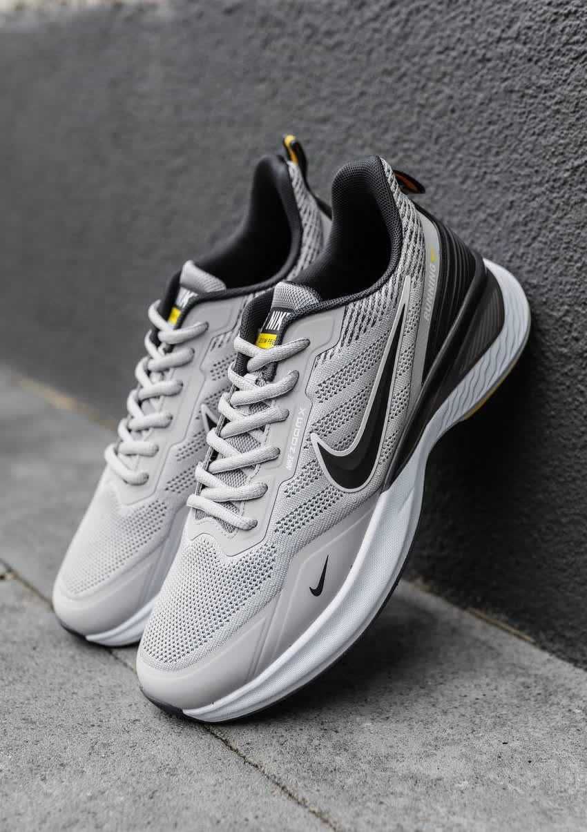 Стильні кросівки Nike Zoom, чоловічі кросівки демісезон Найки сірі