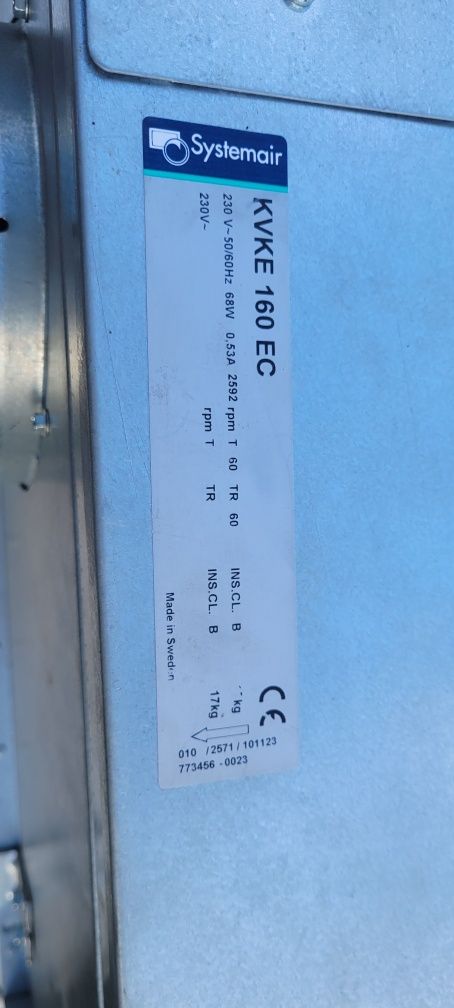 Wentylator Systemair, KVKE 160 EC