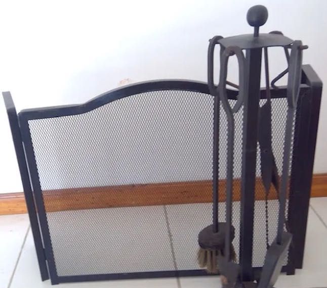 Conjunto utensilios acessorios lareira sala