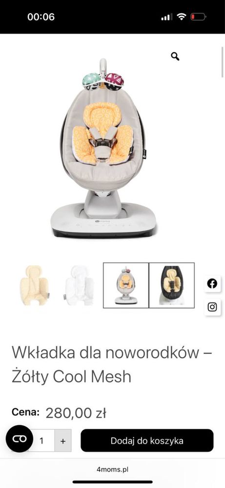 Leżaczek / Huśtawka 4moms mamaRoo 5