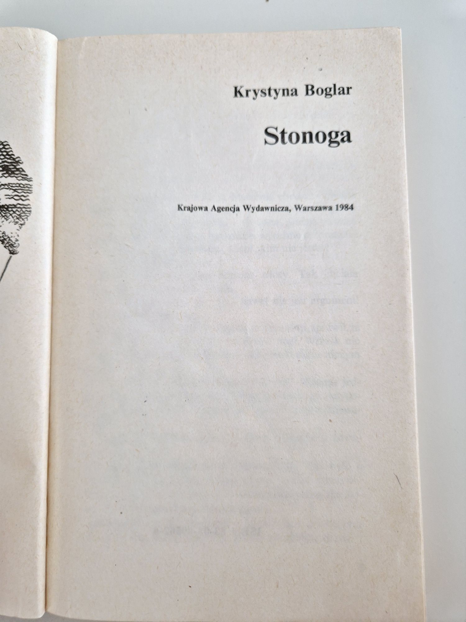 Stonoga. Krystyna Boglar.