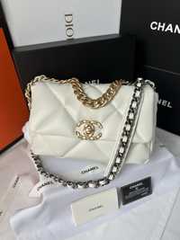 Torebka Flap Bag 19 Chanel White Leather
