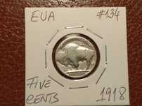 385 EUA - moeda de 5 cents de 1918 Cabeça de Indio