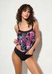 B.P.C czarne tankini z kolorowym wzorem 44.