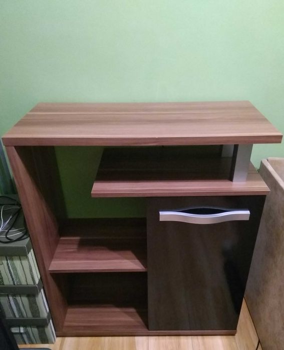 Komoda regał niski Meblocross Angel śliwa wallis czarny połysk