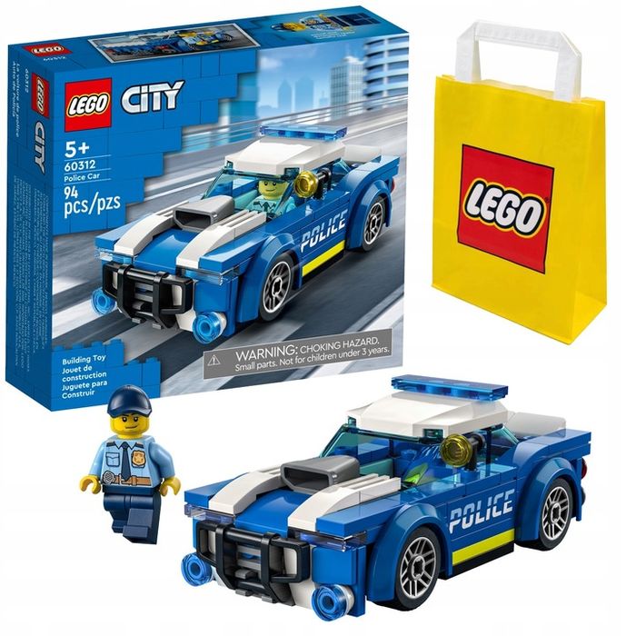 Klocki Lego City 60312 Radiowóz Policyjny Auto Policja Figurki + Torba