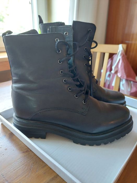 Glany skórzane czarne