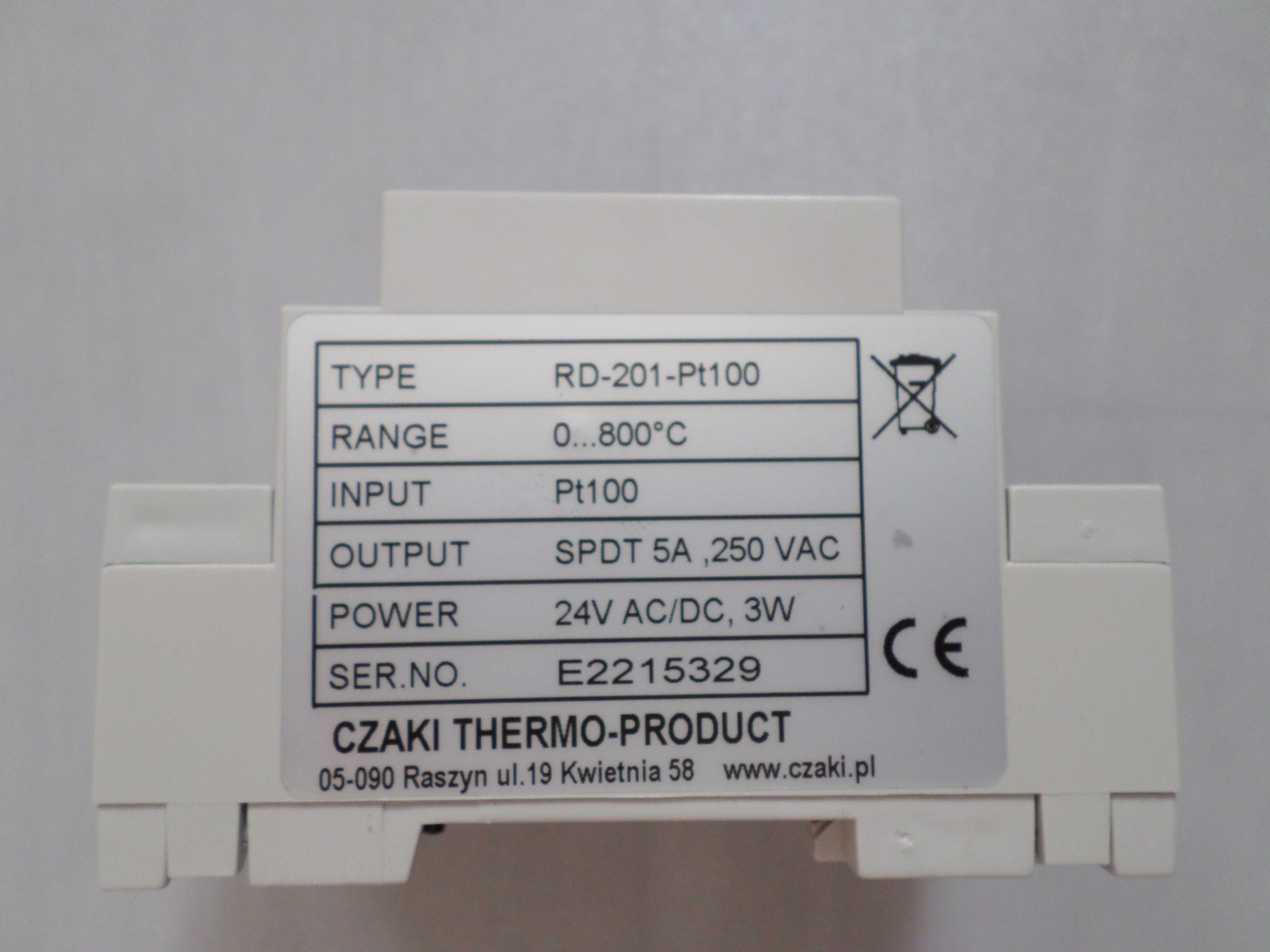 Regulator temperatury Czaki RD-201-Pt100 NOWY