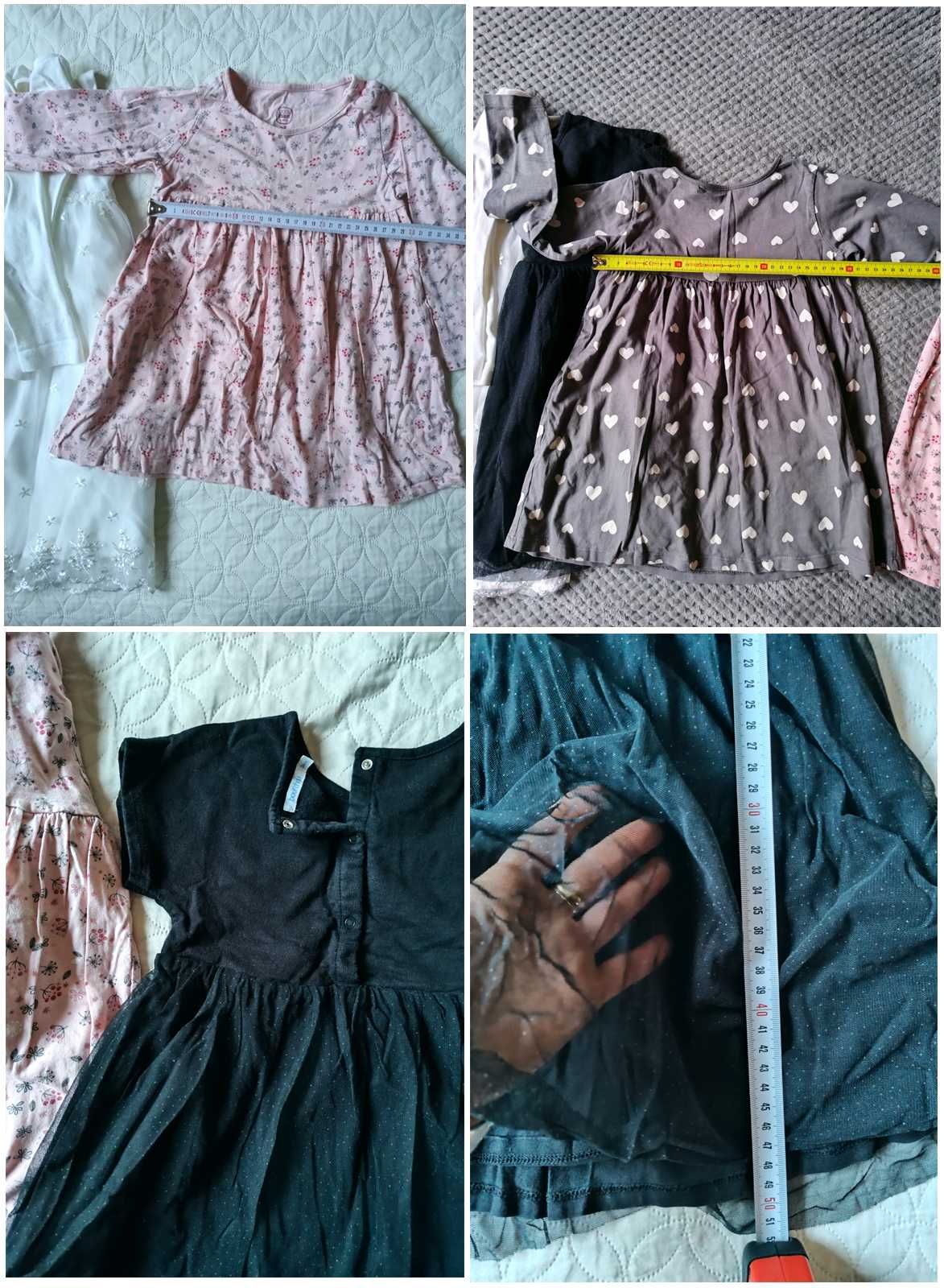 SUKIENKI r. 98, Smyk, H&M, Zestaw-5szt, BDB, Bawełna +GRATIS!