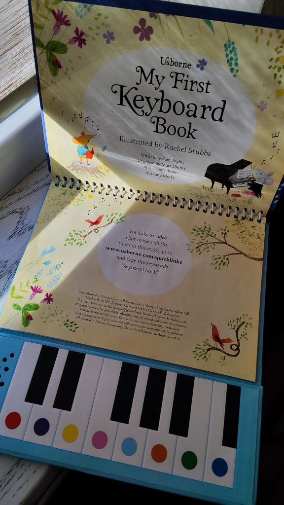 Книга Usborne "My First Keyboard Book" музична, music, піаніно
