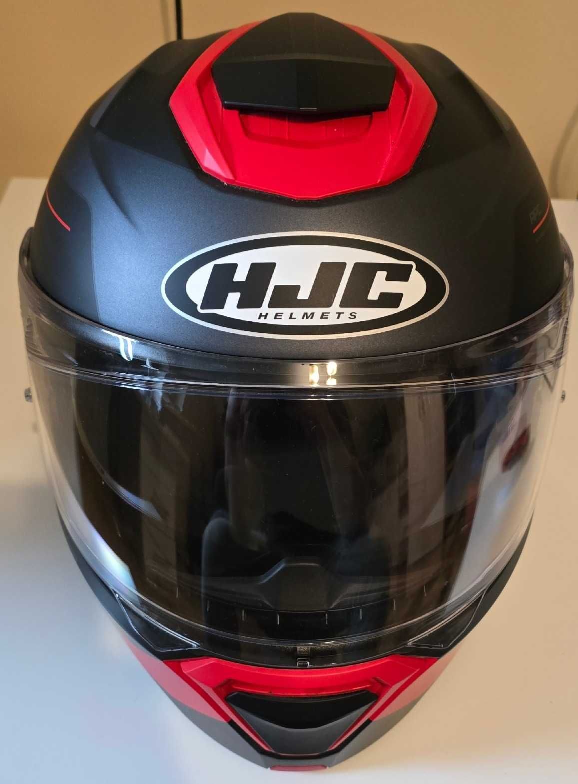 Kask HJC I91 CARST BLACK/RED (rozmiar L) + Interkom HJC SMART 21B