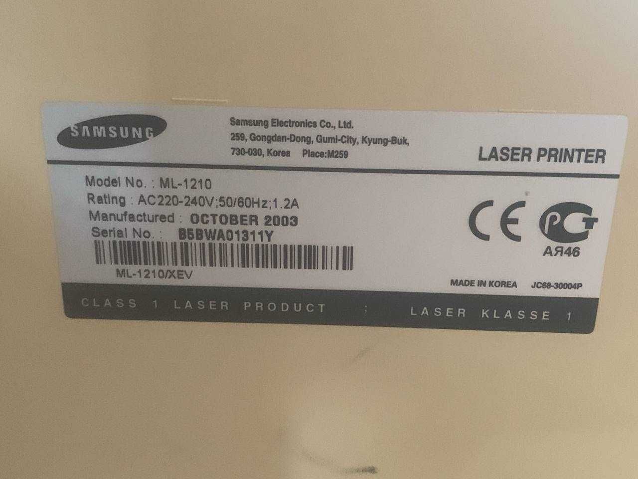 принтер Sumsung ML 1210