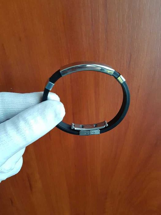 Браслет мужской с стальными елементами Stainles НОВЫЙ застежка бабочка