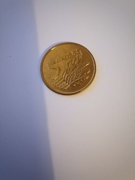 Moneta 5 groszy 1993r. Stan menniczy.