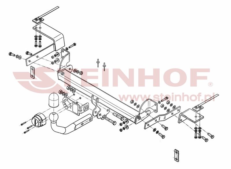 HAK HOLOWNICZY + Moduł 7Pin do Fiat 500 od 2007 P
