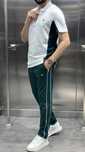 Lacoste костюм поло футболка штаны зеленый белый мужской летний