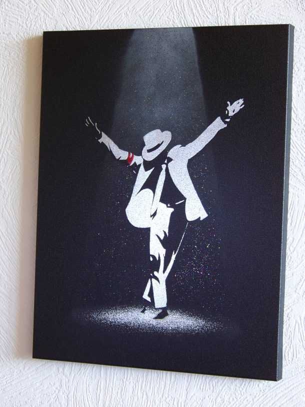Michael Jackson Obraz ręcznie grawerowany na blasze Oryginalny prezent