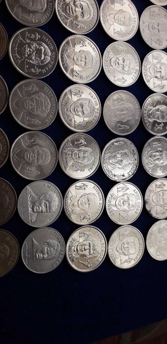 футбол жетоны легендарные игроки металл 48 шт. без повторов