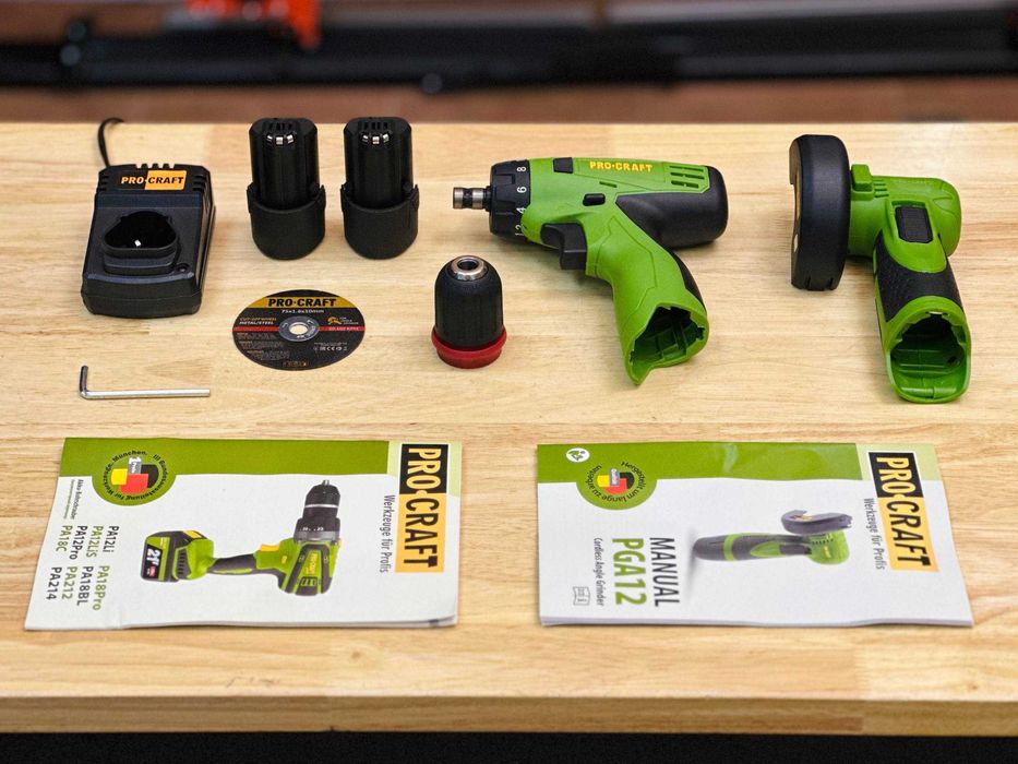 Шуруповерт + Мини Болгарка Бесщеточная Procraft +Акб, Зарядка ГАРАНТИЯ