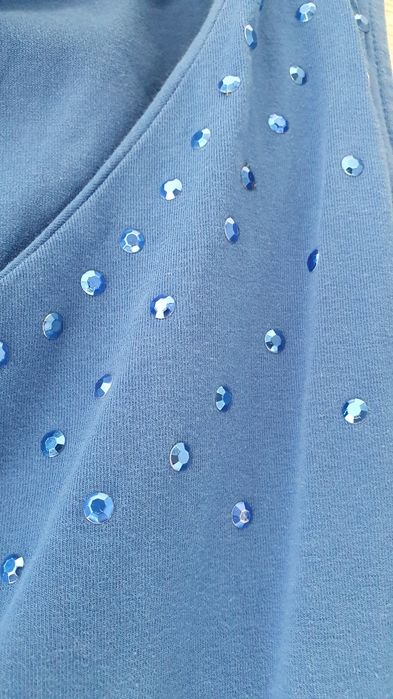 Niebieska, imprezowa sukienka mini