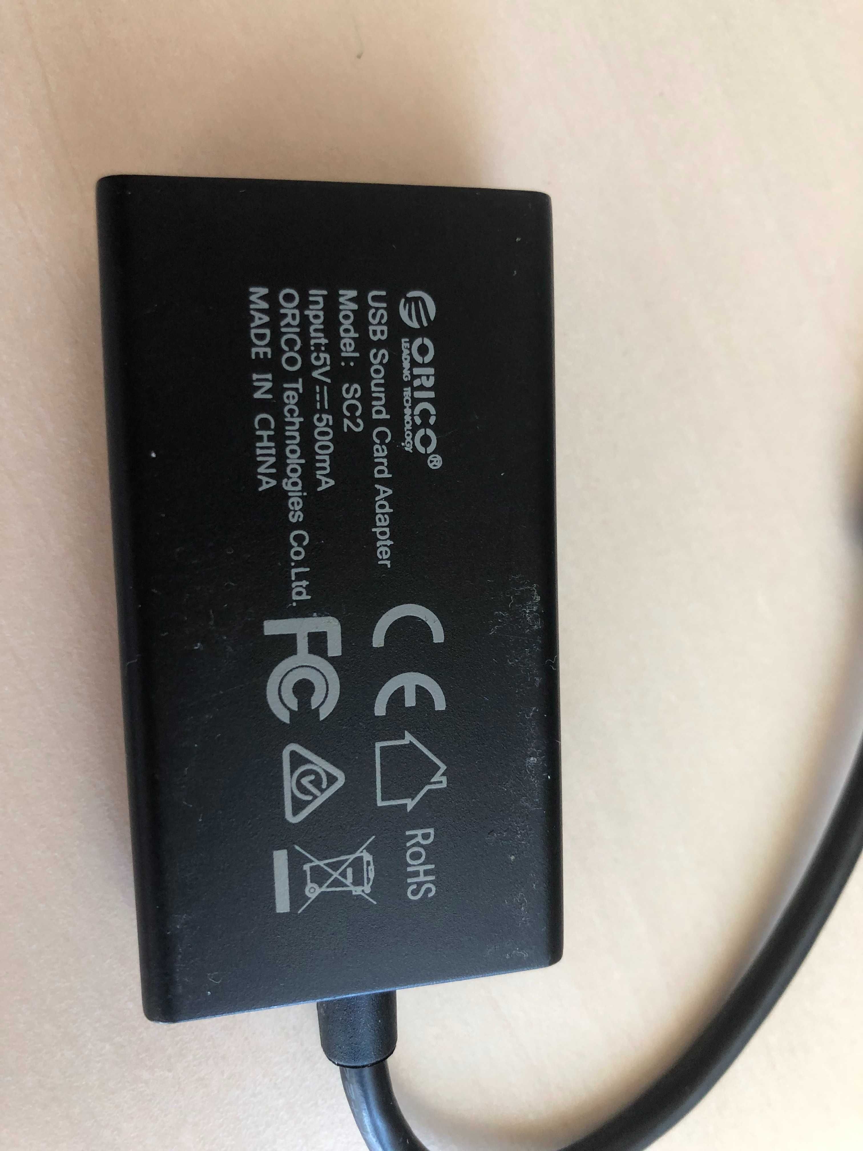 Внешняя звуковая карта Orico USB Sound Card Adapter SC2 Black