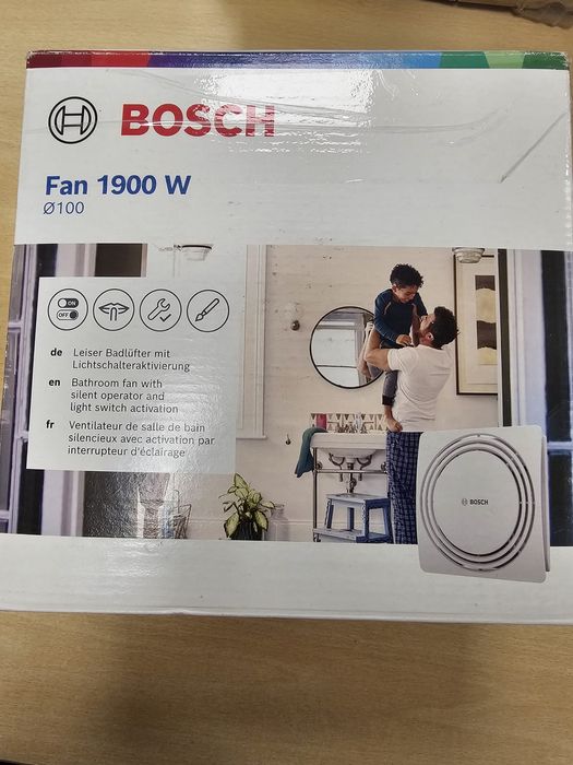 Wentylator Łazienkowy Bosch Thermotechnik 1900 W100 75,4 m/h 100 mm.