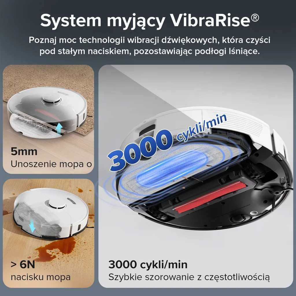 Roborock sprzątający S7 MaxV Ultra Robot odkurzacz mopujący biały