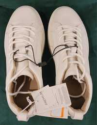 Skórzane białe sneakersy