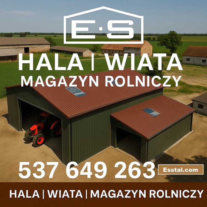 Hala Magazyn - Garaż Blaszany |Schowek |Wiata , Konstrukcja| - ESSTAL*
