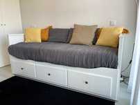 Cama Hemnes indiv/dupla c/3 gav, 80x200 cm + 2 colchões Malvik