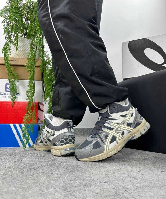 ‼️НОВІ Кросівки Asics Gel Kahana 8 Gore-Tex Fur Grey Beige