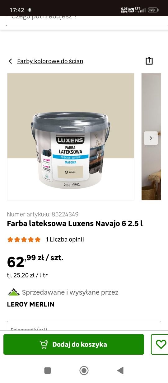 Farby do wnętrz plus podkład