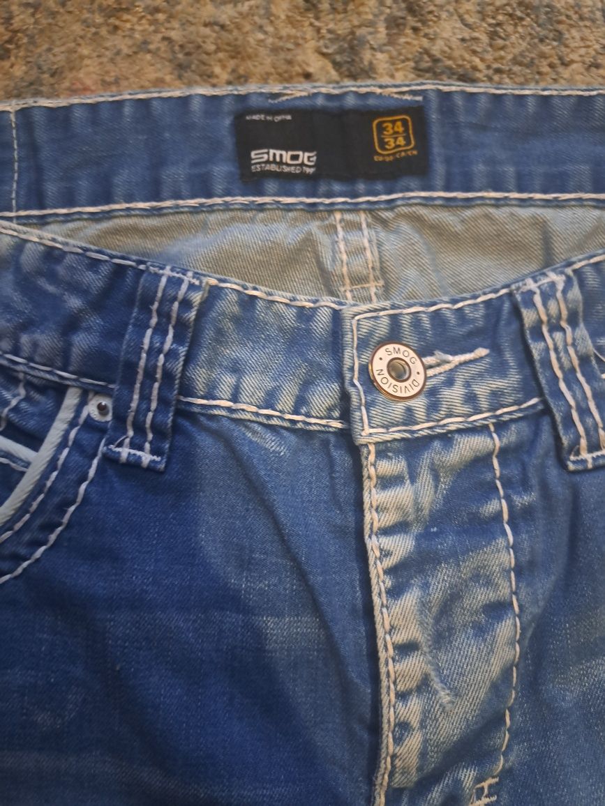 Spodnie smog denim niski stan