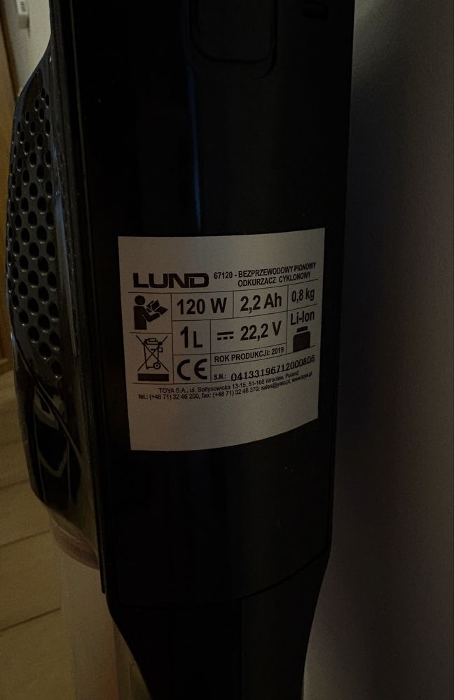 Odkurzacz LUND Bezprzewodowy
