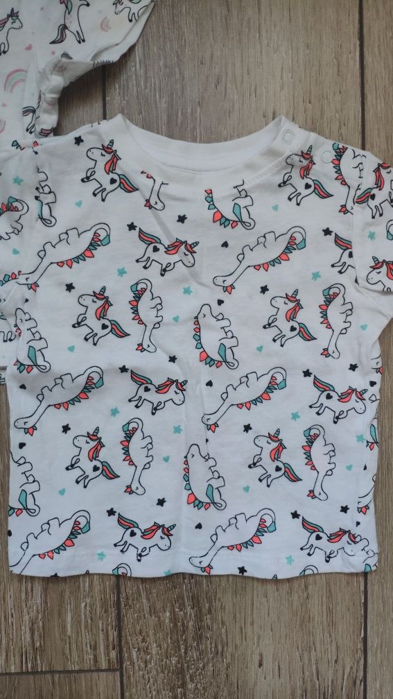 Zestaw dwa T-shirty koszulki Fox & Bunny 68cm