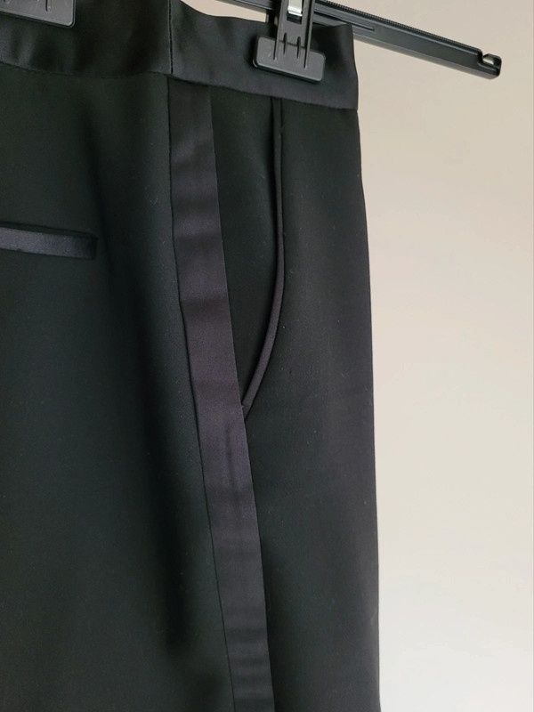 Eleganckie spodnie Zara L/xl wstawki atłasowe