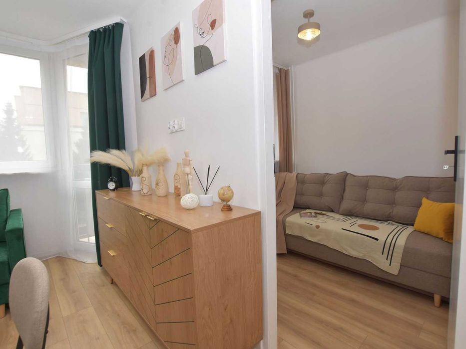 Nowa kawalerka oddzielna sypialnia balkon Dąbrowskiego Politechn 5min