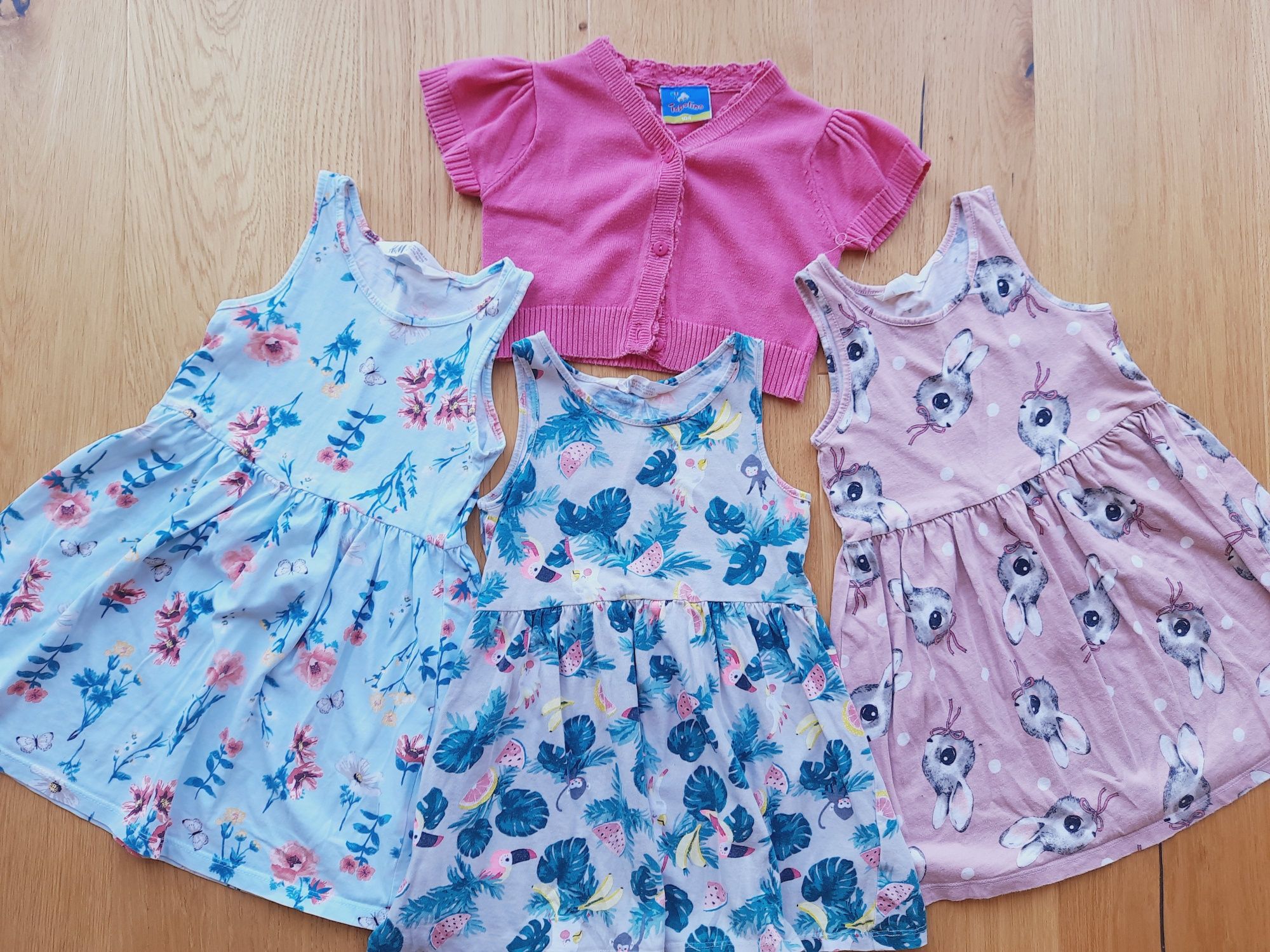 Paka na lato 98 SUKIENKI koszulki SPODENKI H&M Coccodrillo Cool Club