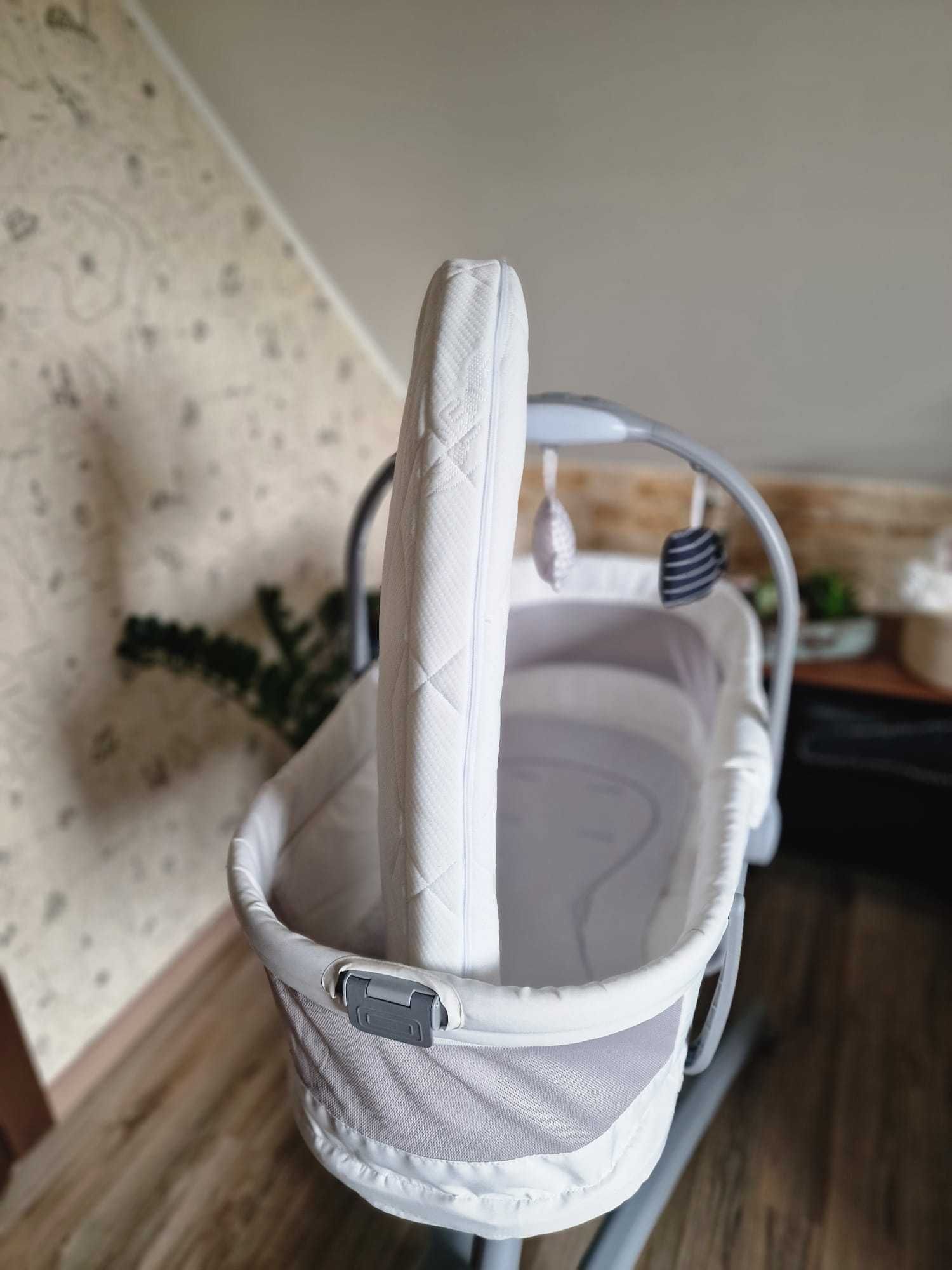 Lozeczko Chicco Baby Hug 4 w 1 AIR White Snow + materacyk